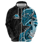 Cronulla Sharks Hoodie Polynesian Tribal Tattoo Pacific Sport Art