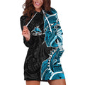 Cronulla Sharks Hoodie Dress Polynesian Tribal Tattoo Pacific Sport Art
