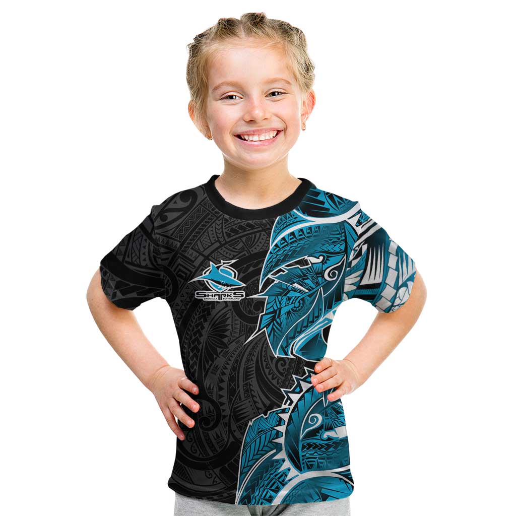 Cronulla Sharks Kid T Shirt Polynesian Tribal Tattoo Pacific Sport Art