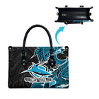 Cronulla Sharks Leather Bag Polynesian Tribal Tattoo Pacific Sport Art