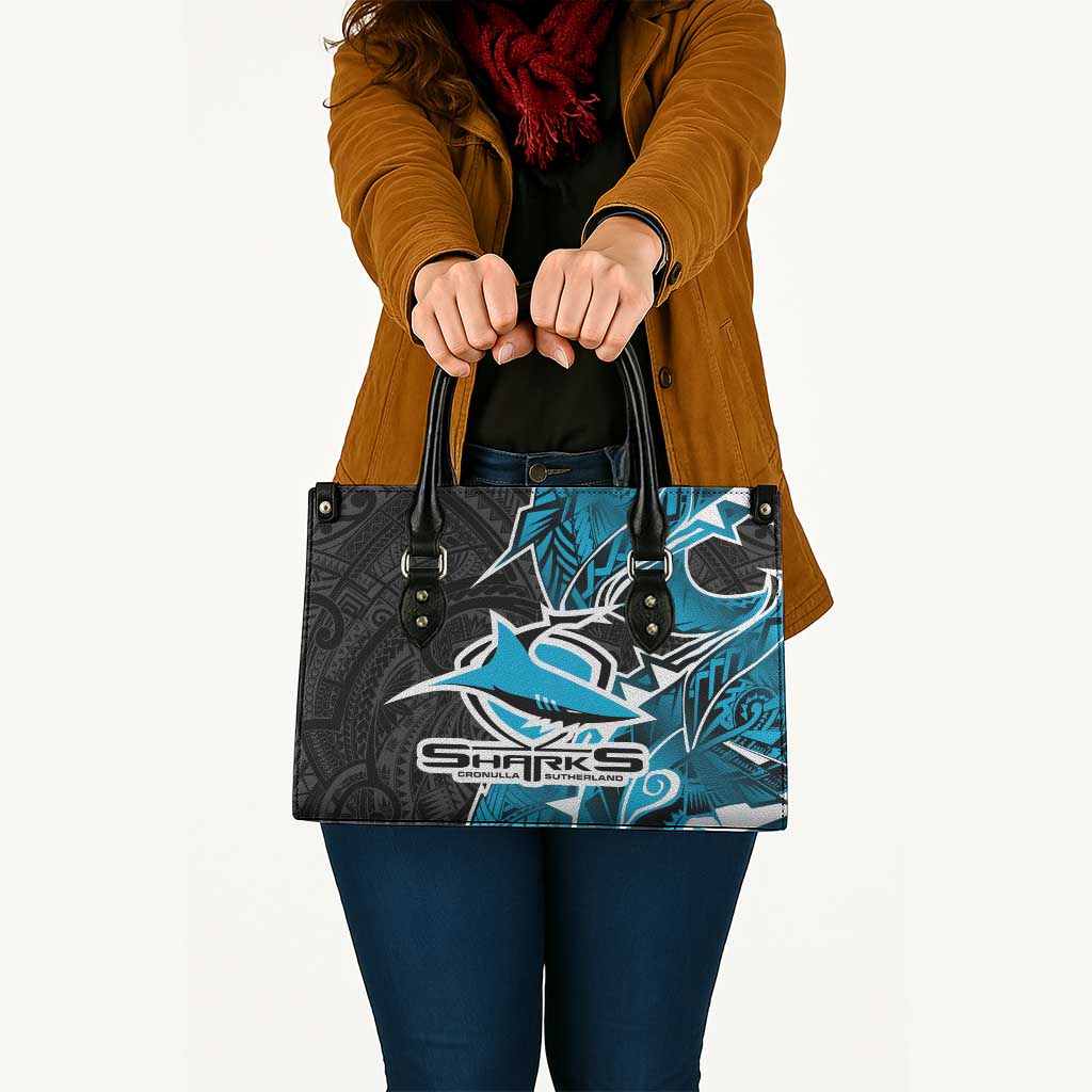 Cronulla Sharks Leather Bag Polynesian Tribal Tattoo Pacific Sport Art