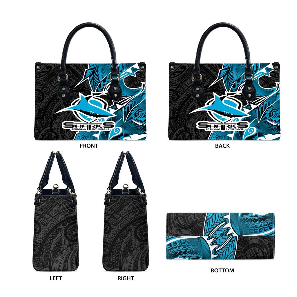 Cronulla Sharks Leather Bag Polynesian Tribal Tattoo Pacific Sport Art