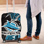 Cronulla Sharks Luggage Cover Polynesian Tribal Tattoo Pacific Sport Art