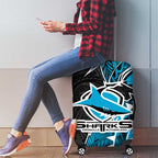 Cronulla Sharks Luggage Cover Polynesian Tribal Tattoo Pacific Sport Art