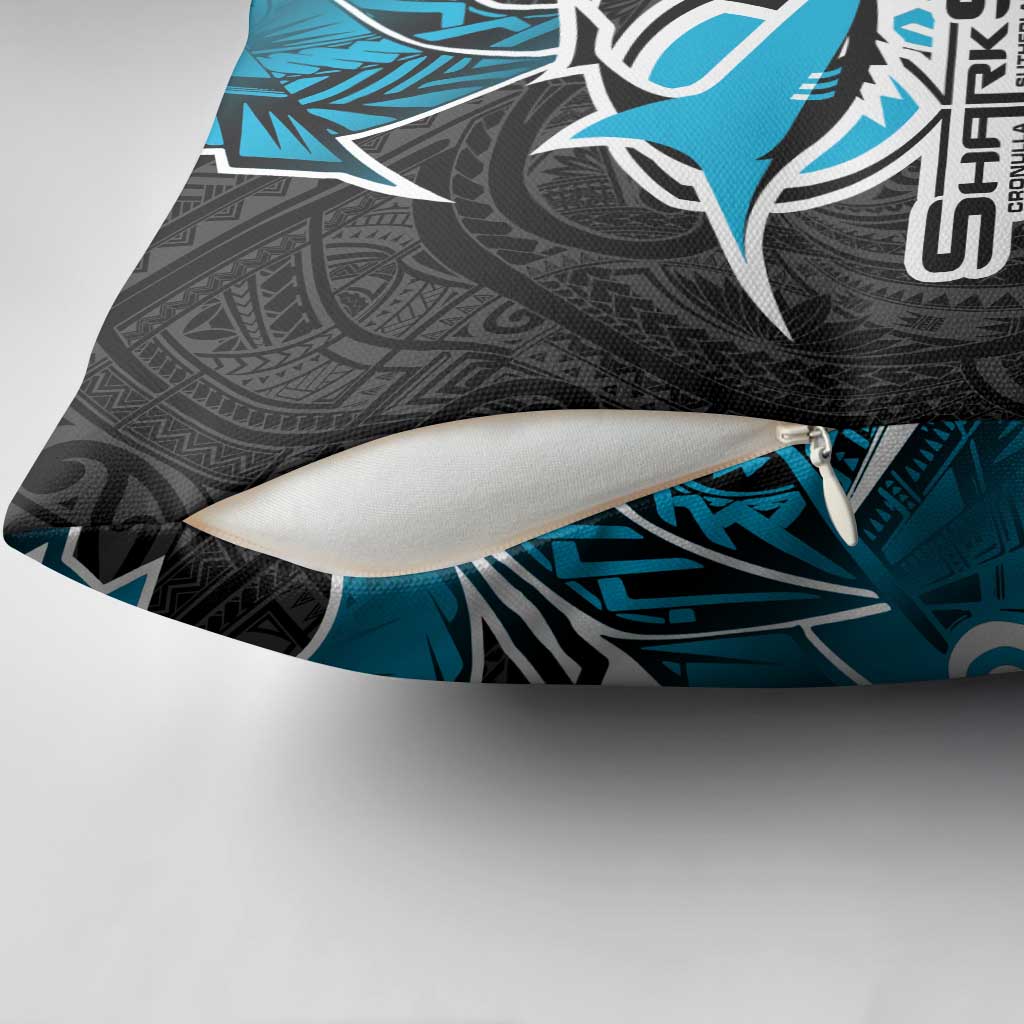 Cronulla Sharks Pillow Cover Polynesian Tribal Tattoo Pacific Sport Art