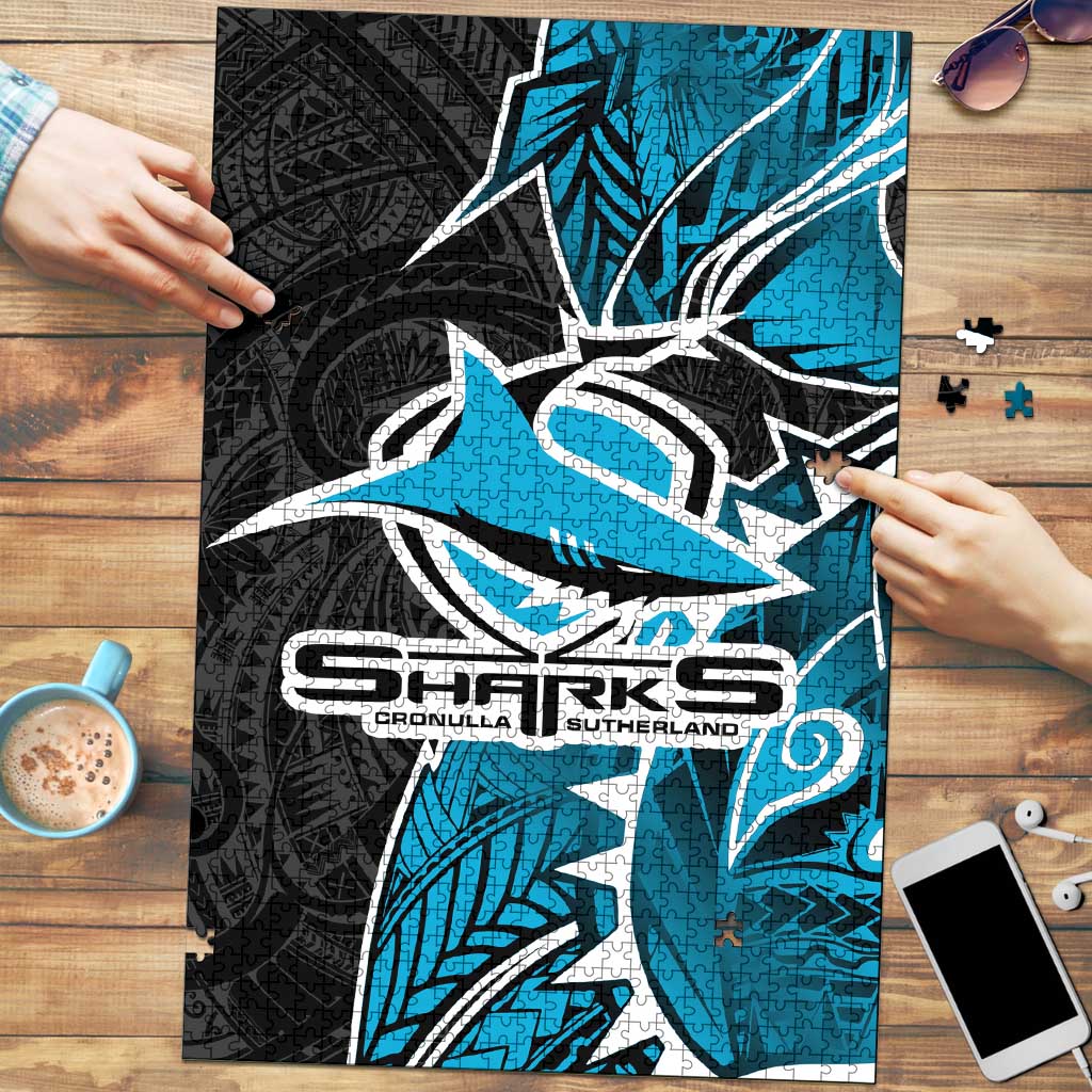 Cronulla Sharks Puzzle Polynesian Tribal Tattoo Pacific Sport Art