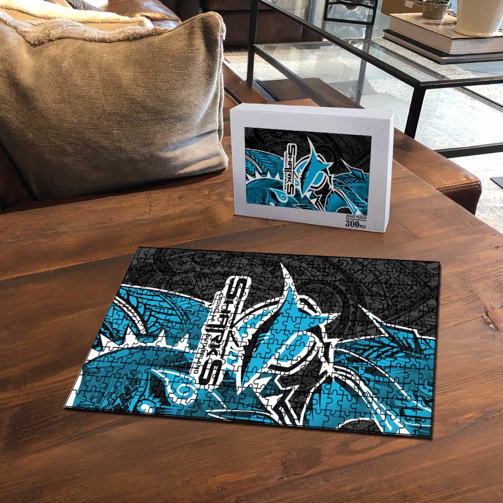 Cronulla Sharks Puzzle Polynesian Tribal Tattoo Pacific Sport Art