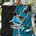 Cronulla Sharks Quilt Polynesian Tribal Tattoo Pacific Sport Art