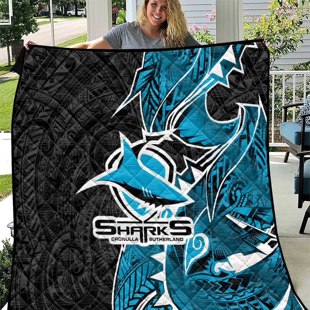 Cronulla Sharks Quilt Polynesian Tribal Tattoo Pacific Sport Art