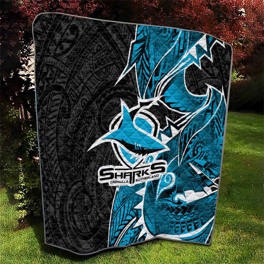 Cronulla Sharks Quilt Polynesian Tribal Tattoo Pacific Sport Art