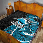 Cronulla Sharks Quilt Polynesian Tribal Tattoo Pacific Sport Art