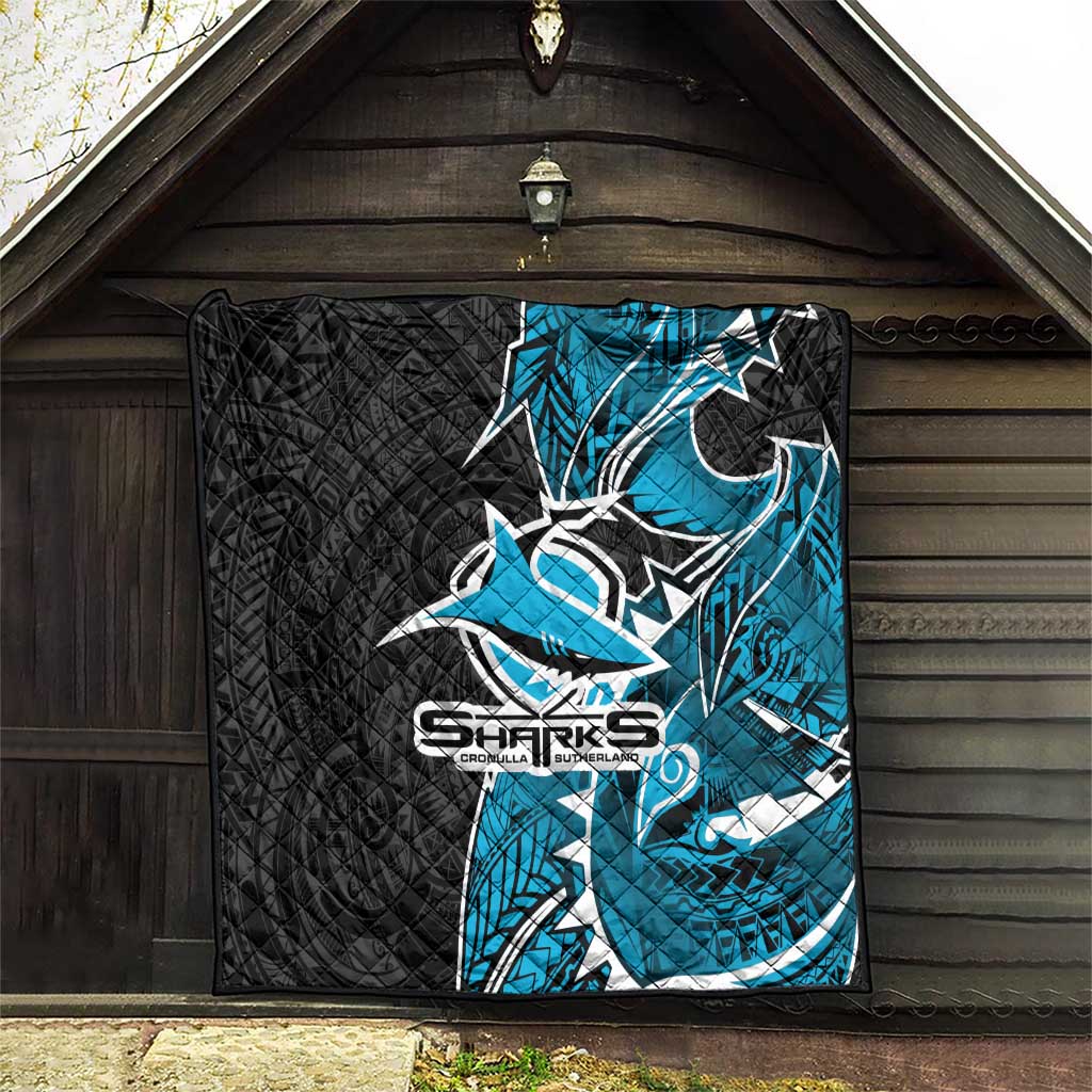 Cronulla Sharks Quilt Polynesian Tribal Tattoo Pacific Sport Art
