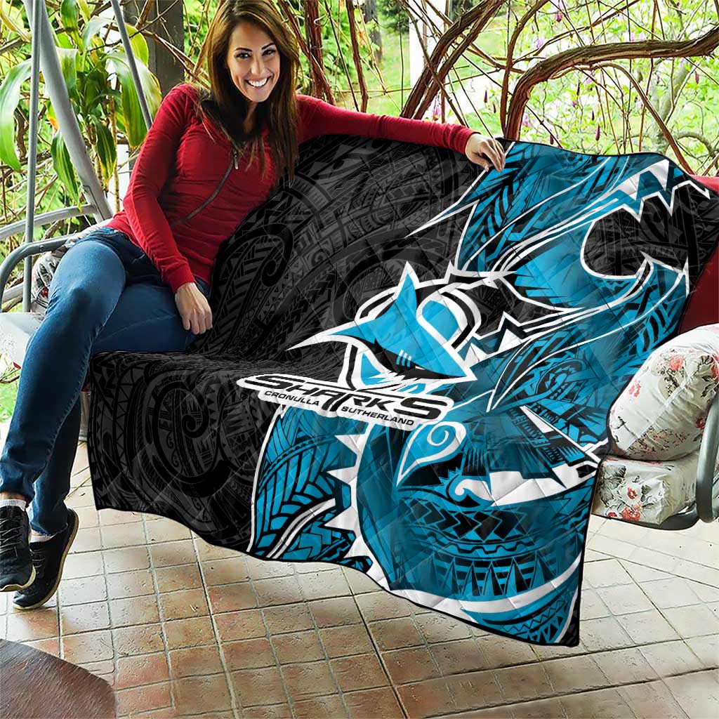 Cronulla Sharks Quilt Polynesian Tribal Tattoo Pacific Sport Art