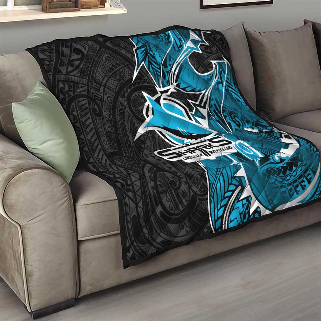 Cronulla Sharks Quilt Polynesian Tribal Tattoo Pacific Sport Art