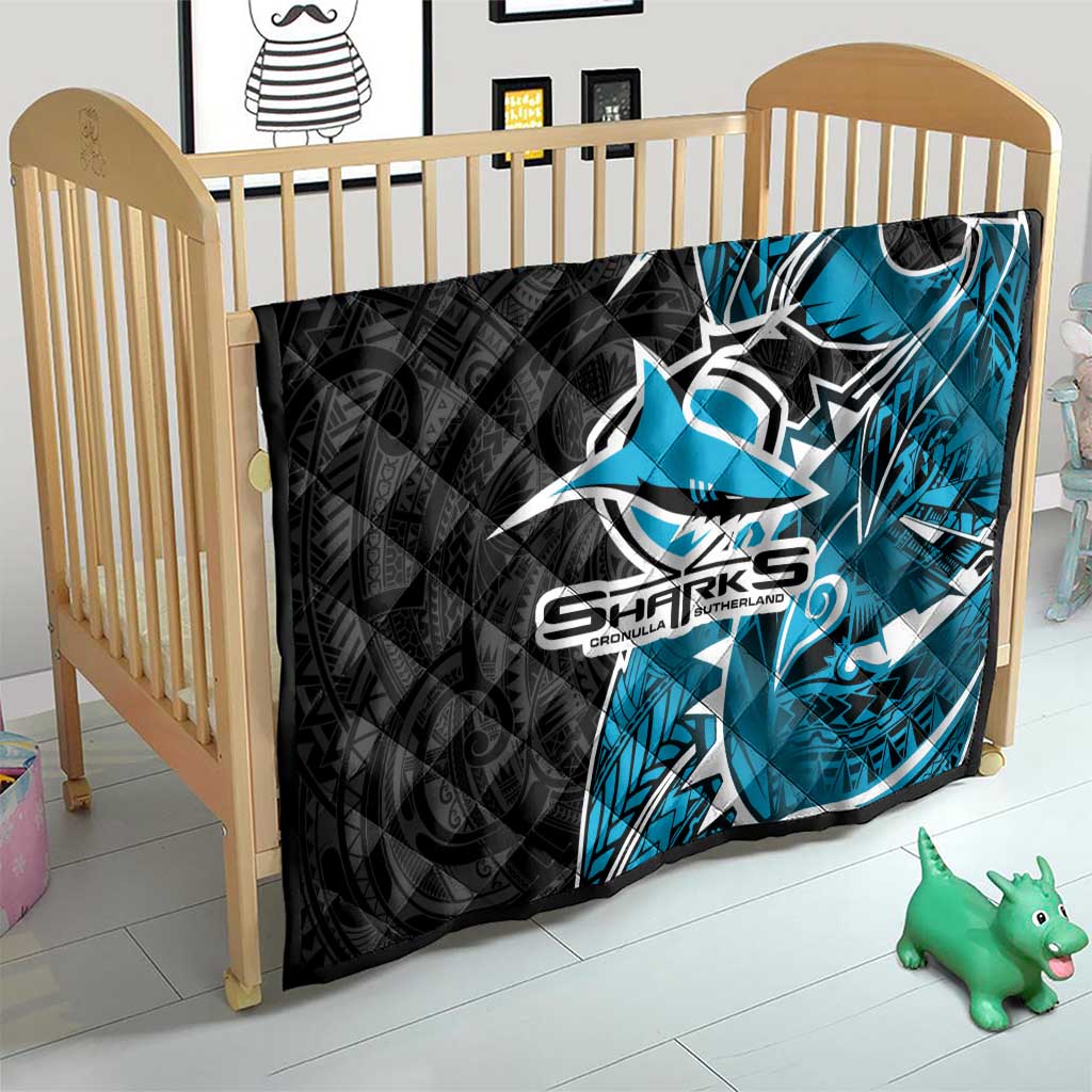 Cronulla Sharks Quilt Polynesian Tribal Tattoo Pacific Sport Art