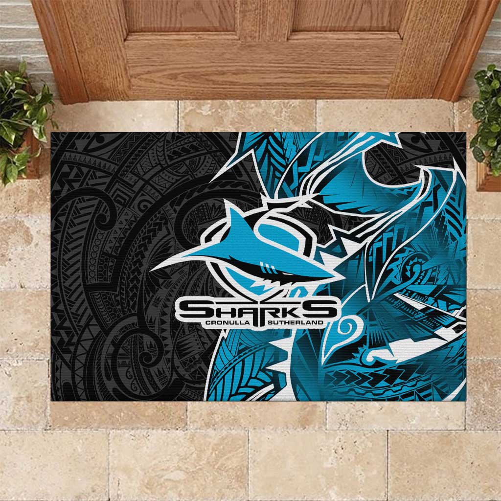 Cronulla Sharks Rubber Doormat Polynesian Tribal Tattoo Pacific Sport Art