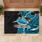 Cronulla Sharks Rubber Doormat Polynesian Tribal Tattoo Pacific Sport Art
