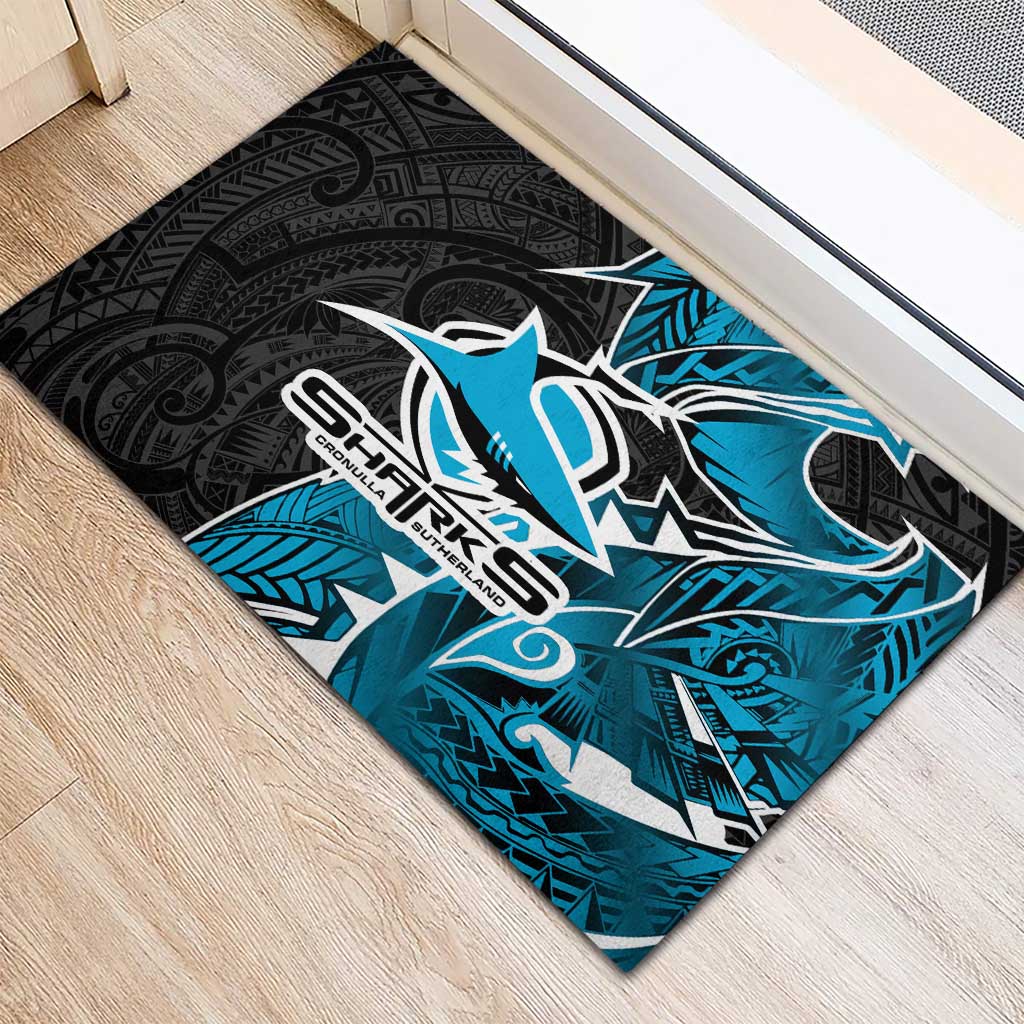 Cronulla Sharks Rubber Doormat Polynesian Tribal Tattoo Pacific Sport Art