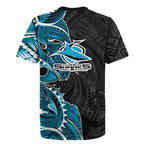 Cronulla Sharks Rugby Jersey Polynesian Tribal Tattoo Pacific Sport Art