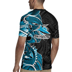 Cronulla Sharks Rugby Jersey Polynesian Tribal Tattoo Pacific Sport Art