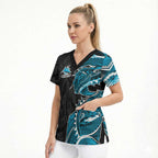 Cronulla Sharks Scrub Top Polynesian Tribal Tattoo Pacific Sport Art