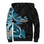 Cronulla Sharks Sherpa Hoodie Polynesian Tribal Tattoo Pacific Sport Art