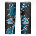 Cronulla Sharks Skinny Tumbler Polynesian Tribal Tattoo Pacific Sport Art