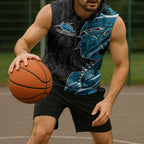 Cronulla Sharks Sleeveless Hoodie Polynesian Tribal Tattoo Pacific Sport Art