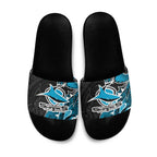 Cronulla Sharks Slide Sandals Polynesian Tribal Tattoo Pacific Sport Art