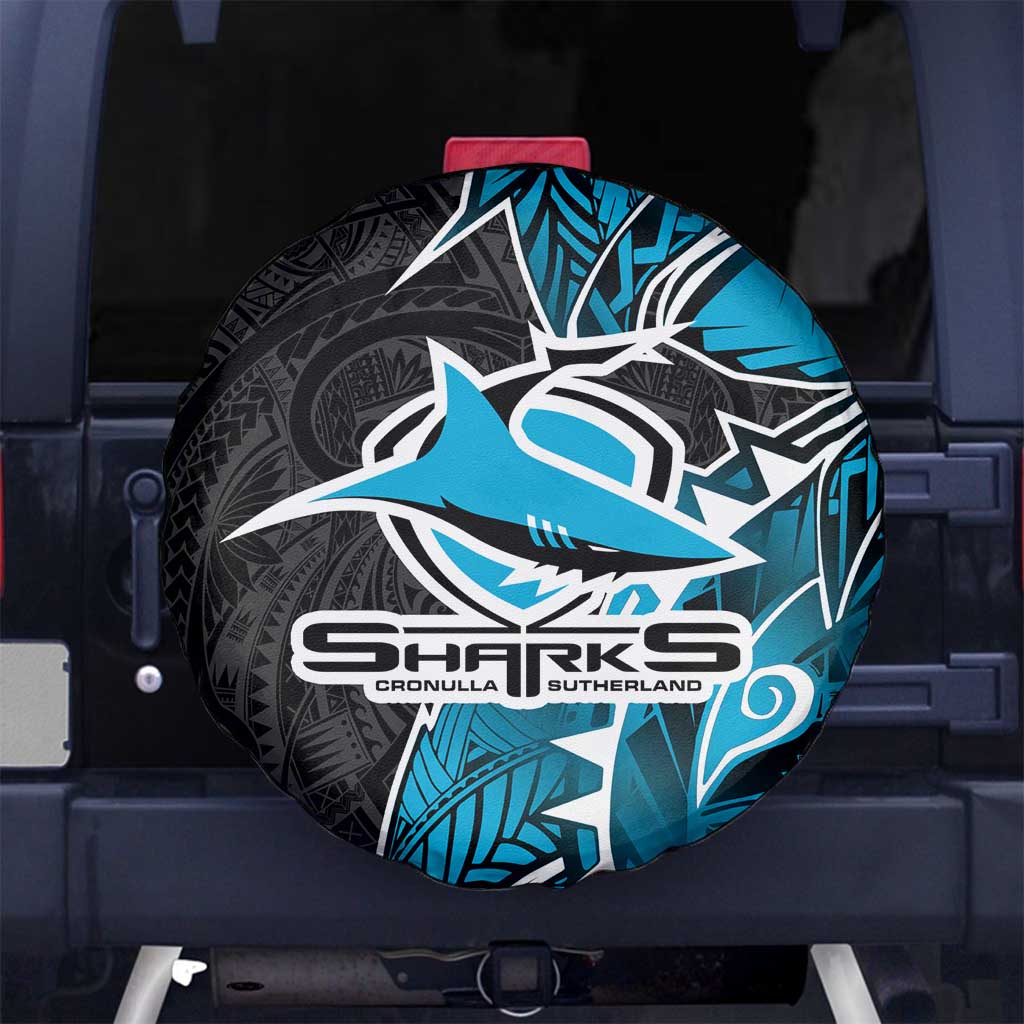 Cronulla Sharks Spare Tire Cover Polynesian Tribal Tattoo Pacific Sport Art