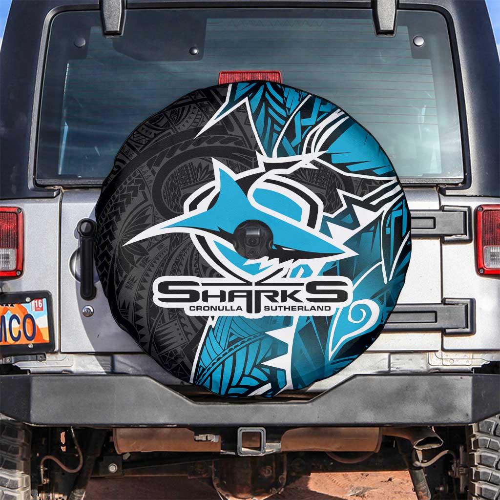 Cronulla Sharks Spare Tire Cover Polynesian Tribal Tattoo Pacific Sport Art