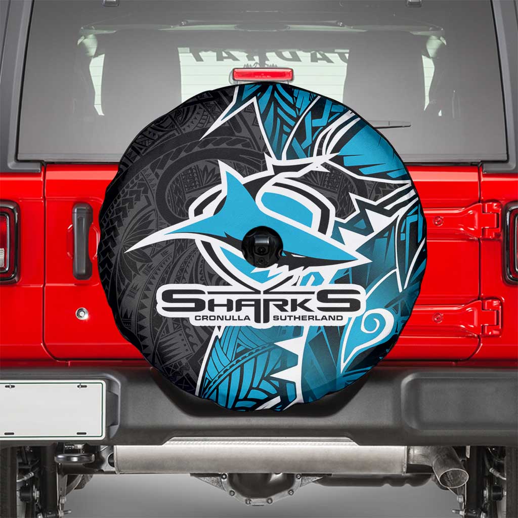 Cronulla Sharks Spare Tire Cover Polynesian Tribal Tattoo Pacific Sport Art