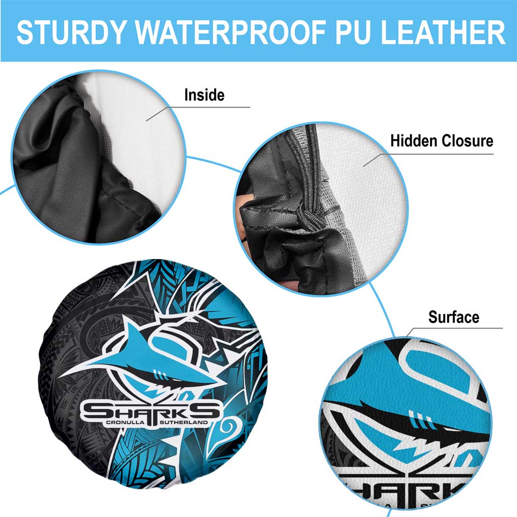 Cronulla Sharks Spare Tire Cover Polynesian Tribal Tattoo Pacific Sport Art