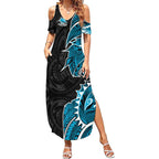 Cronulla Sharks Summer Maxi Dress Polynesian Tribal Tattoo Pacific Sport Art