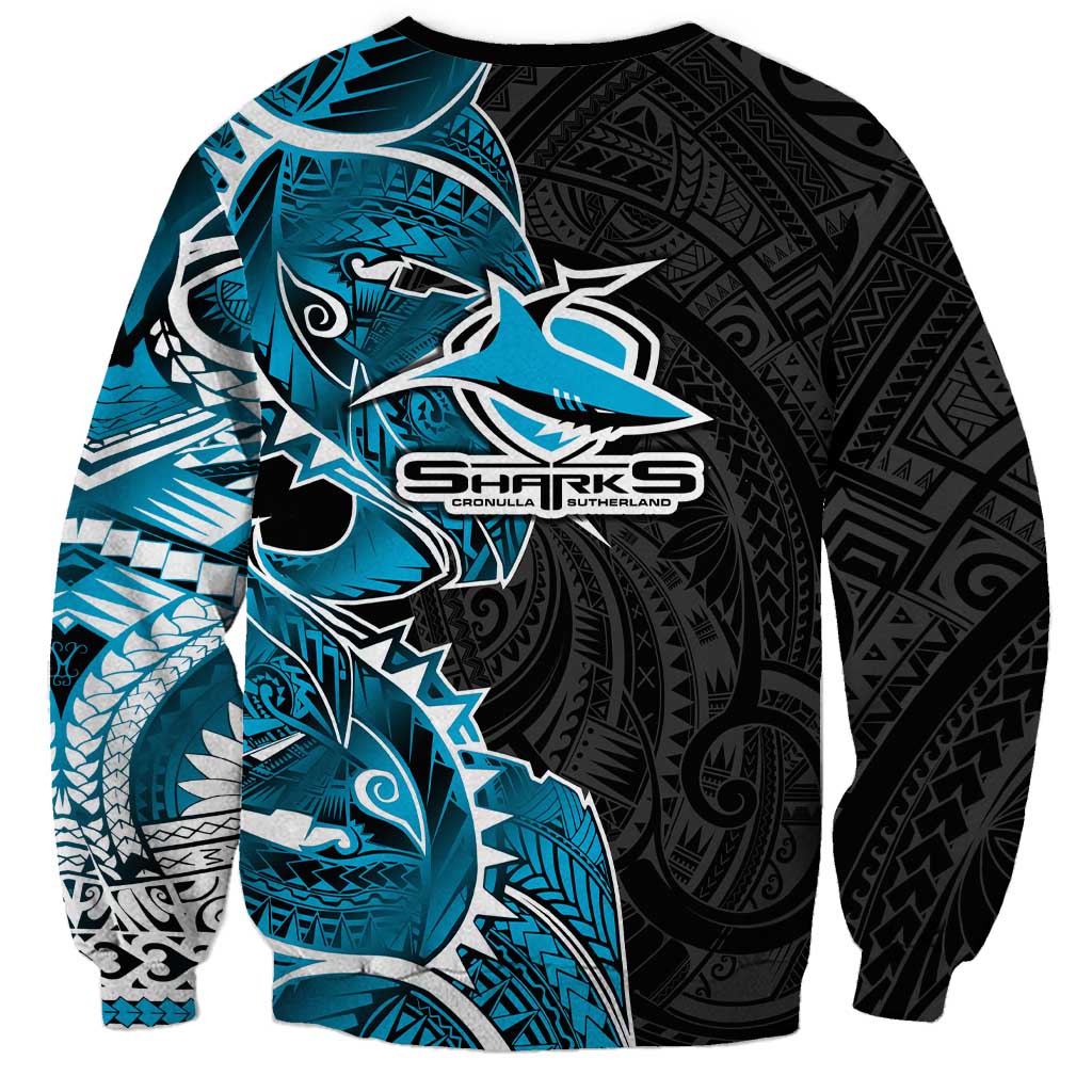 Cronulla Sharks Sweatshirt Polynesian Tribal Tattoo Pacific Sport Art