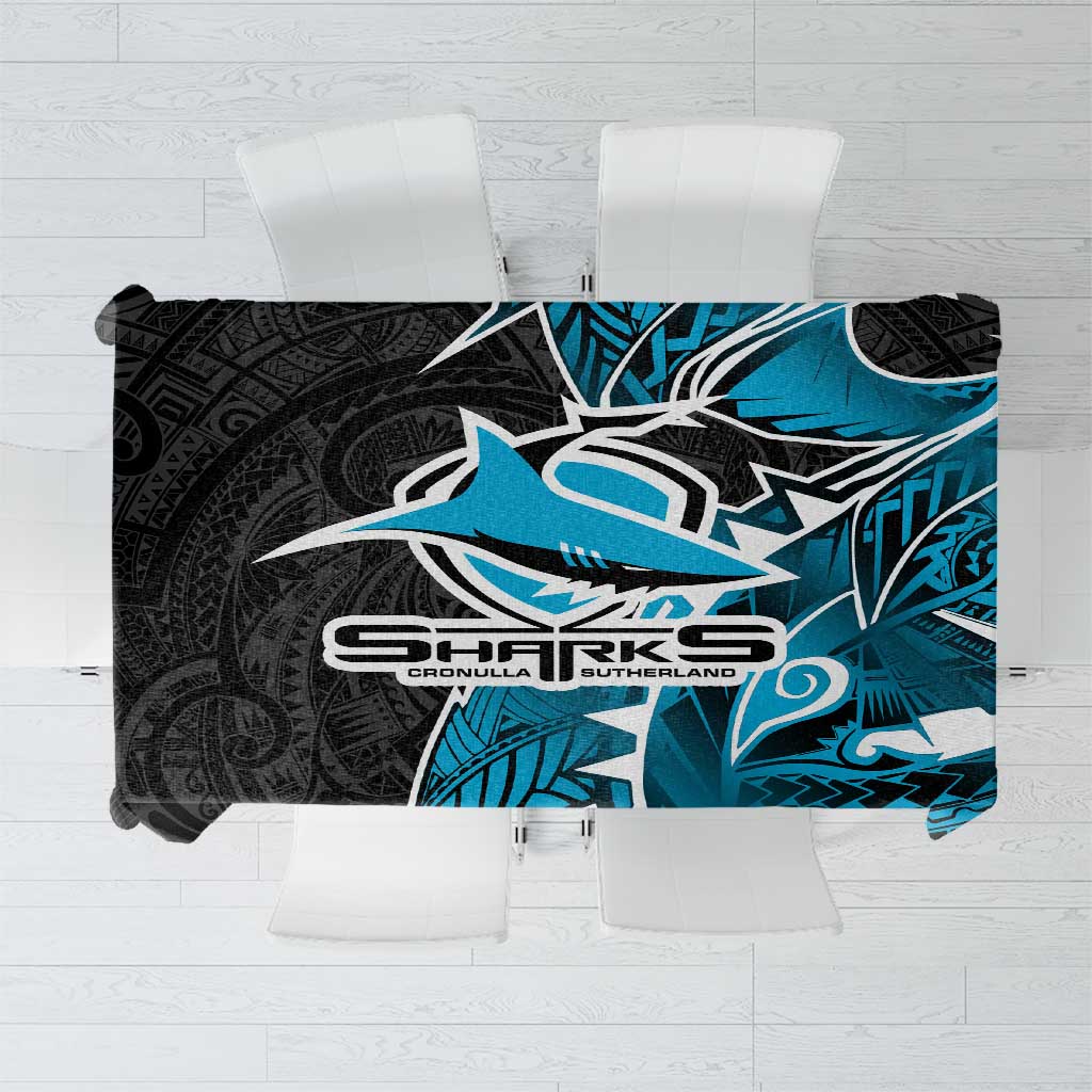 Cronulla Sharks Tablecloth Polynesian Tribal Tattoo Pacific Sport Art