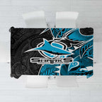 Cronulla Sharks Tablecloth Polynesian Tribal Tattoo Pacific Sport Art