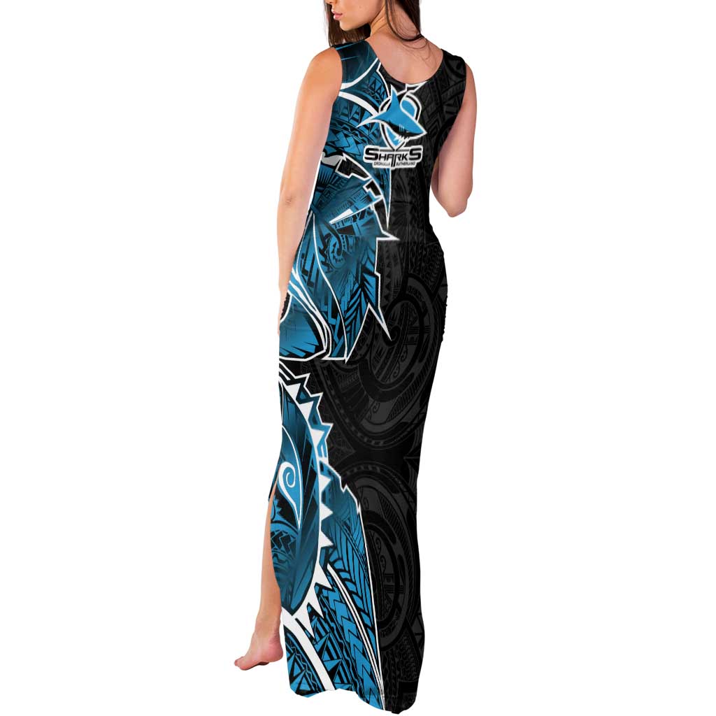 Cronulla Sharks Tank Maxi Dress Polynesian Tribal Tattoo Pacific Sport Art