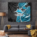 Cronulla Sharks Tapestry Polynesian Tribal Tattoo Pacific Sport Art