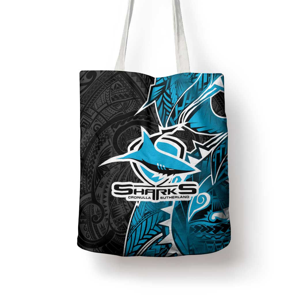 Cronulla Sharks Tote Bag Polynesian Tribal Tattoo Pacific Sport Art