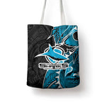 Cronulla Sharks Tote Bag Polynesian Tribal Tattoo Pacific Sport Art
