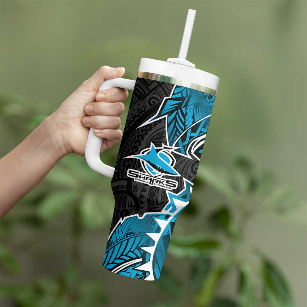 Cronulla Sharks Tumbler With Handle Polynesian Tribal Tattoo Pacific Sport Art