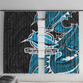 Cronulla Sharks Window Curtain Polynesian Tribal Tattoo Pacific Sport Art