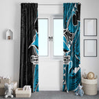 Cronulla Sharks Window Curtain Polynesian Tribal Tattoo Pacific Sport Art