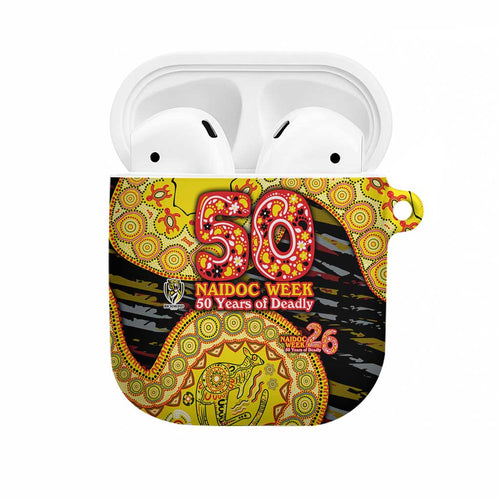 Richmond Tigers NAIDOC Week 2026 AirPods Case Australian Aboriginal Dot Art Dreamtime Pattern Style