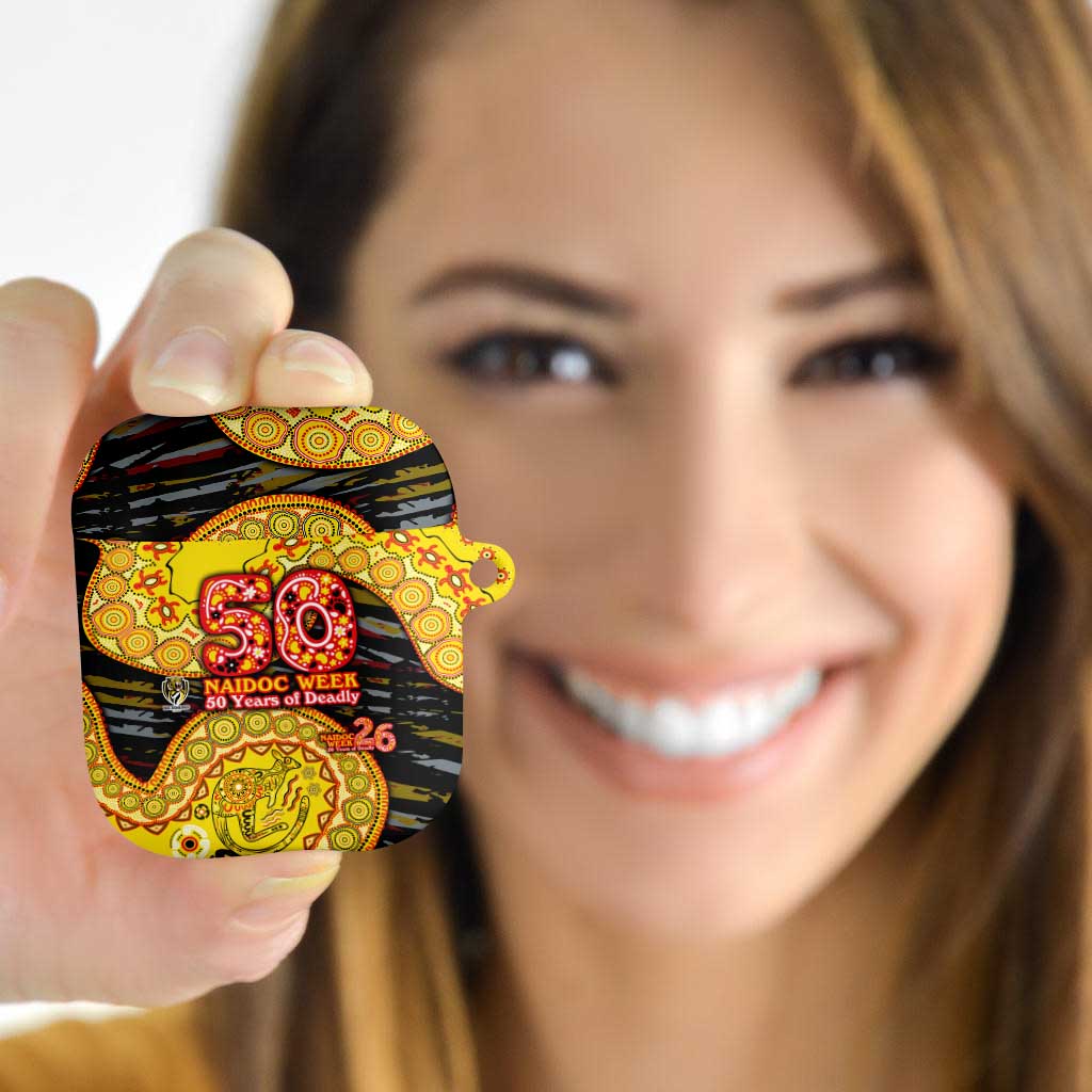 Richmond Tigers NAIDOC Week 2026 AirPods Case Australian Aboriginal Dot Art Dreamtime Pattern Style