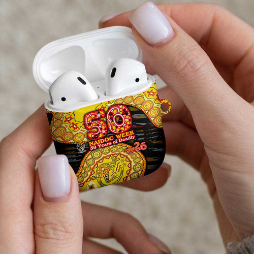 Richmond Tigers NAIDOC Week 2026 AirPods Case Australian Aboriginal Dot Art Dreamtime Pattern Style