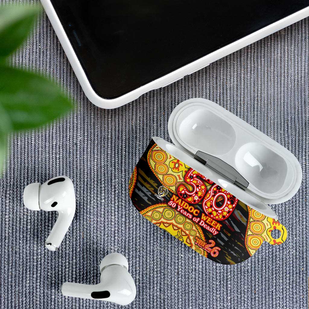 Richmond Tigers NAIDOC Week 2026 AirPods Case Australian Aboriginal Dot Art Dreamtime Pattern Style