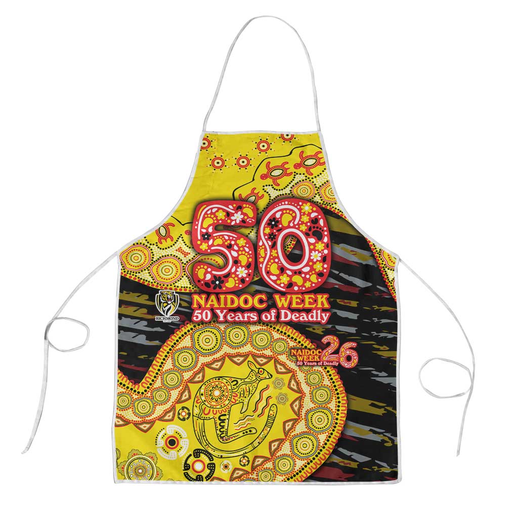 Richmond Tigers NAIDOC Week 2026 Apron Australian Aboriginal Dot Art Dreamtime Pattern Style