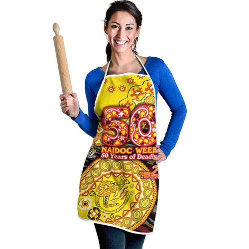 Richmond Tigers NAIDOC Week 2026 Apron Australian Aboriginal Dot Art Dreamtime Pattern Style